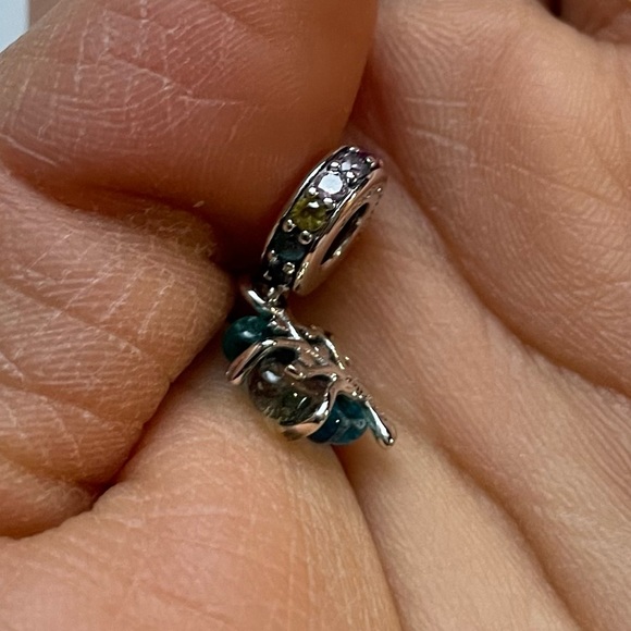 NWOT Togetherness Tree Murano Glass Dangle Charm Jewelry Silver 925 - Picture 5 of 8